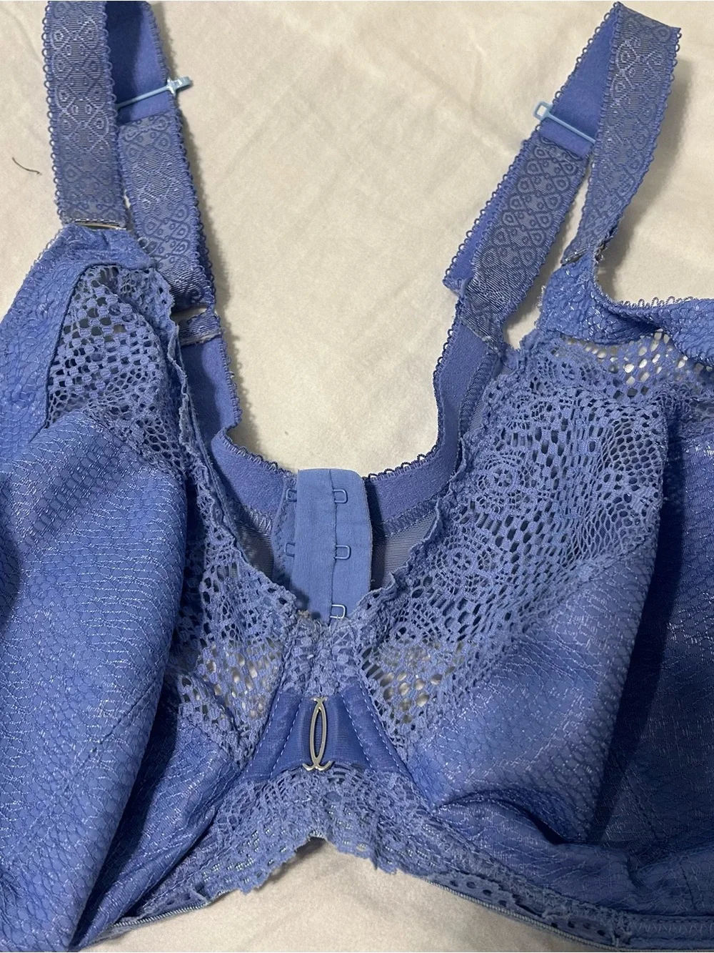 Elomi Periwinkle Blue Lace Underwire Bra